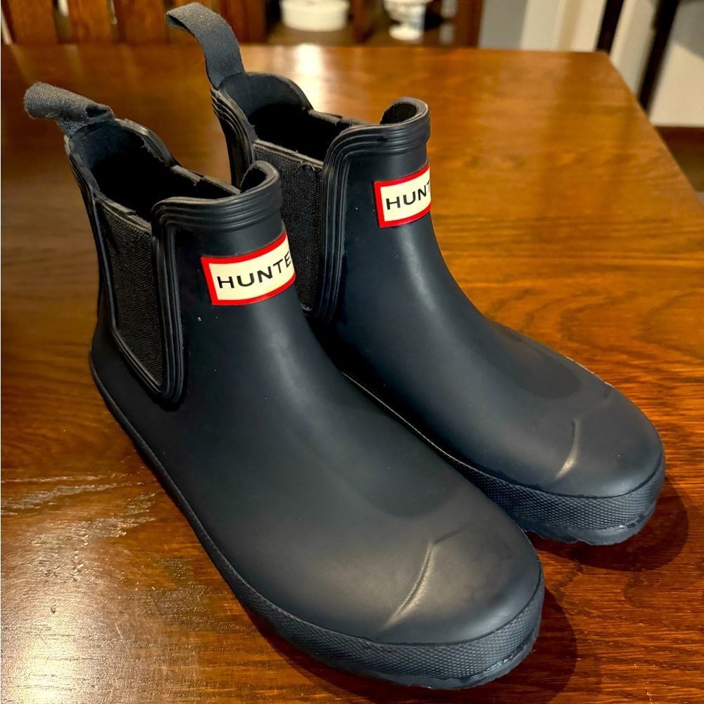 Navy Hunter Ankle Rain Boots Size 5